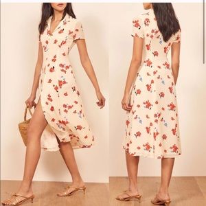NEW Reformation Sheila Midi Dress Floral Chagall